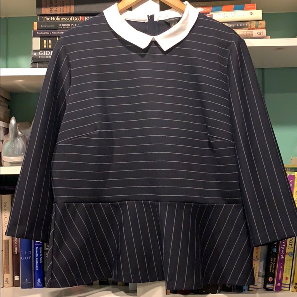 Ann Taylor‎ 3/4 length sleeve peplum blouse
